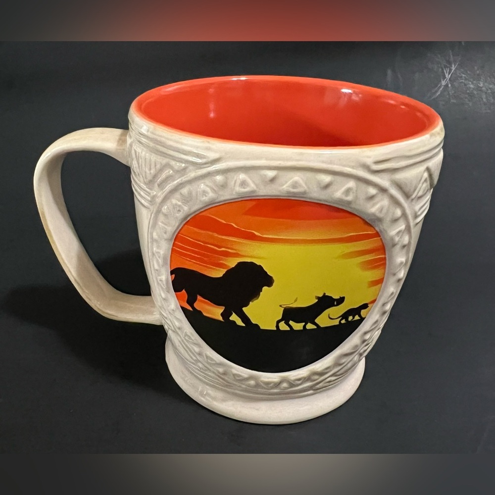 Disney Parks The Lion King Coffee Mug With Shadow Hieroglyphic